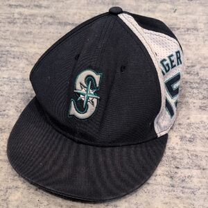 Black and White Baseball Cap with Logo